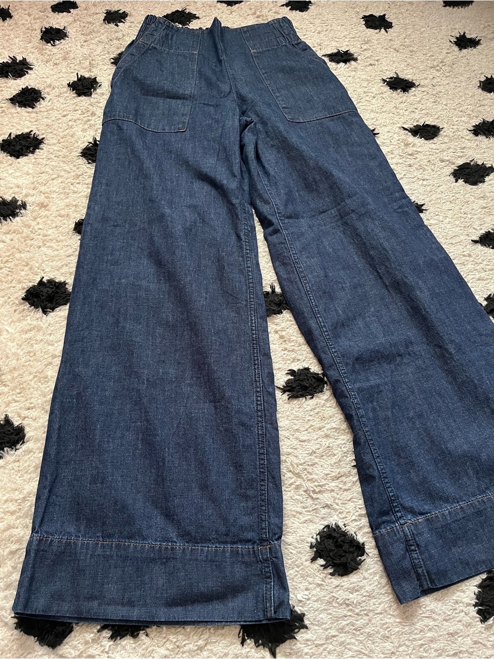 We the free size small Wide Leg Dark Denim Pants - Picture 2 of 13